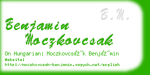 benjamin moczkovcsak business card